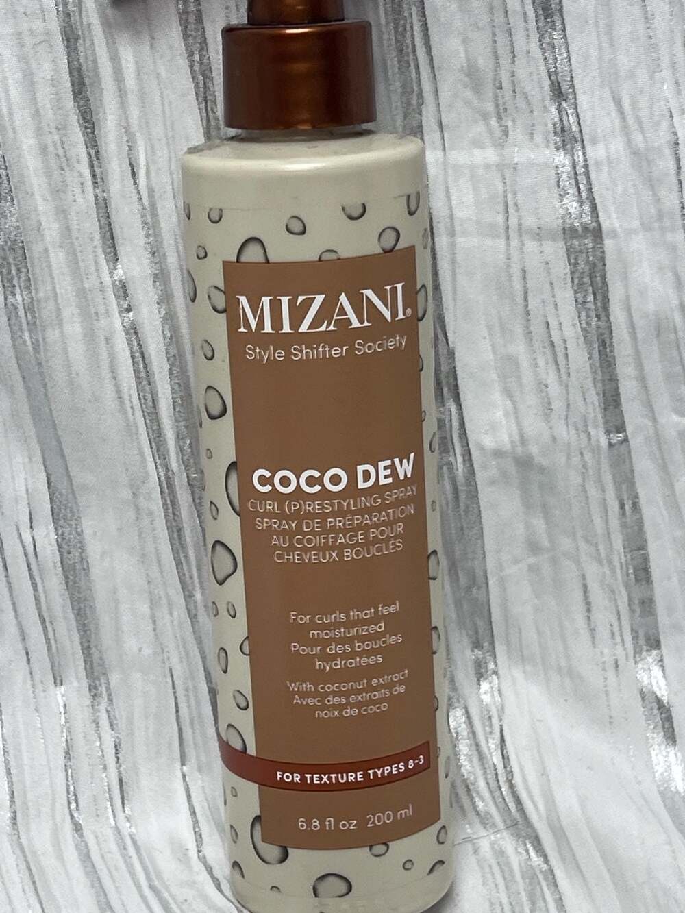 Coco Dew Curl Pre-Styling & Restyling Refresher Spray - Mizani